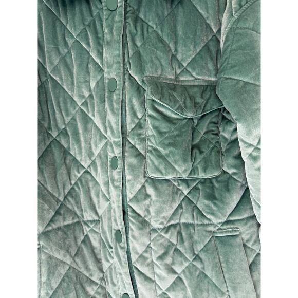 NVLT Quilted Velour Reversible Field Jacket Green Barn Coat Fairy Whimsy Small - Picture 5 of 16